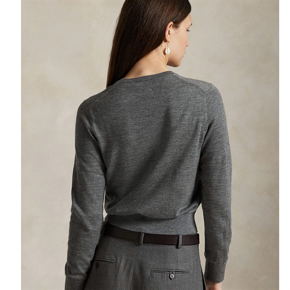 Polo Ralph Lauren Wool Crewneck Sweater, Flannel Heather Grey